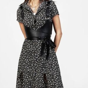 Disturbia Black Faux Leather Aerial Wrap